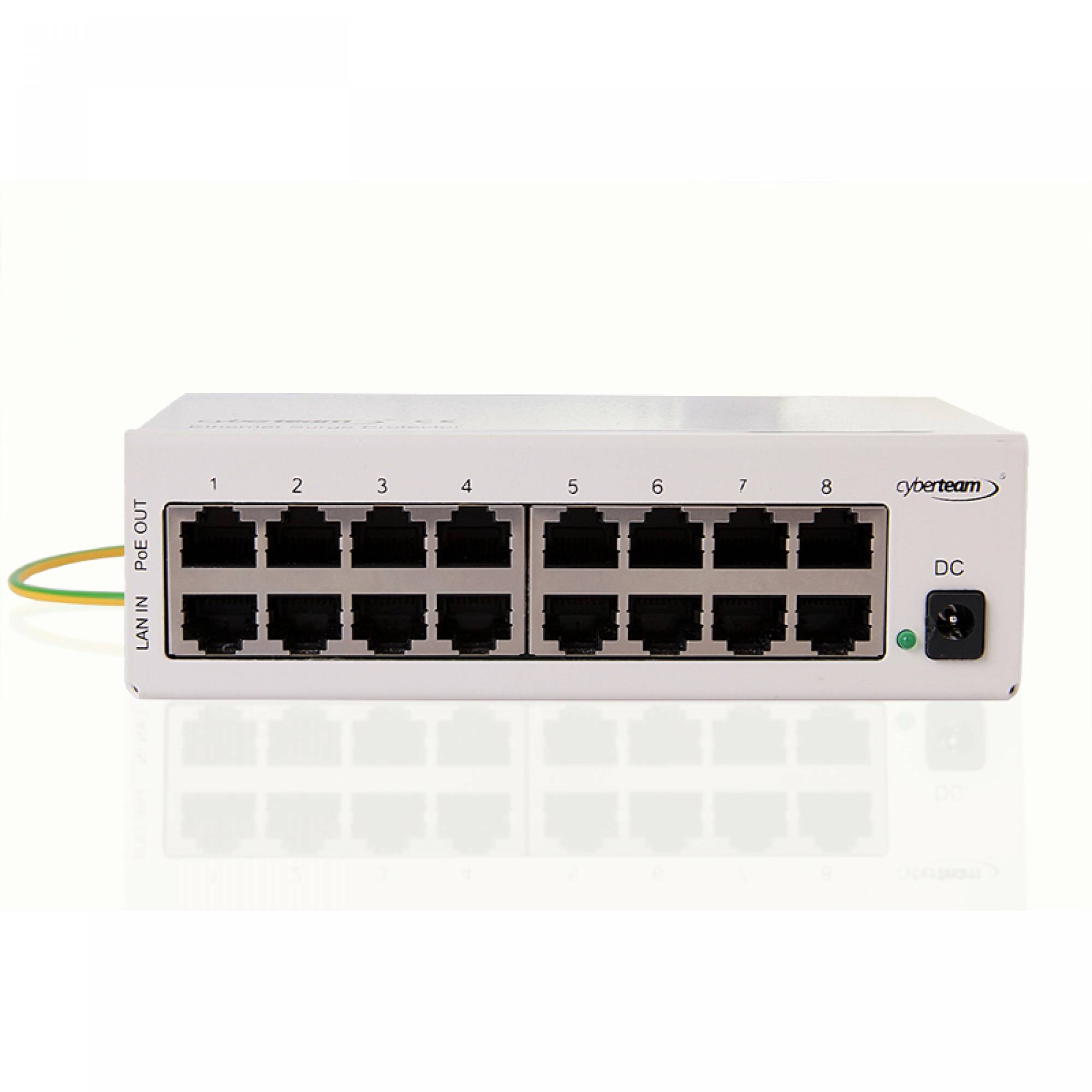 8 Port Full 8 Pin Cat6 RJ45 Ethernet Surge Protector – Fosco Connect