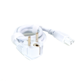 Power Cord C5 EU Plug White 65cm