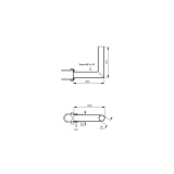 Metal Pipe Mount Bracket Ø60mm L300