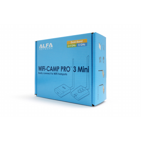 ALFA WiFi Camp Pro 3 Mini 2.4 + 5 Ghz repetidor extensor WiFi de doble  banda para Airstream, RV, edificio exterior