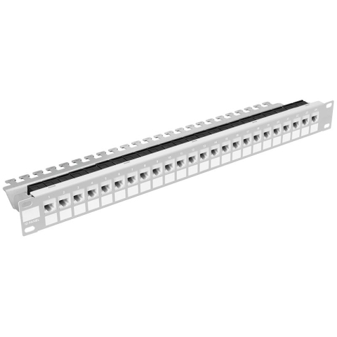 Modular patch panel 24-Port 19" 1U Gray