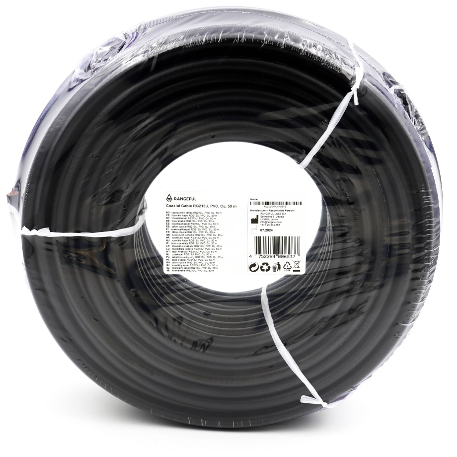 RG213U 50m (164ft) All-copper RF Coaxial Cable 50 Ohm