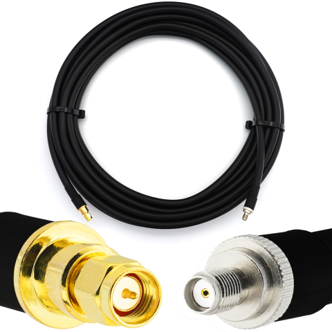 SMA Male to SMA Female 10m Flexible Coaxial Cable — LMR400 UF UltraFlex equivalent