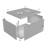 Rack Cabinet 19" 6U, 450mm, Full Door, Gray