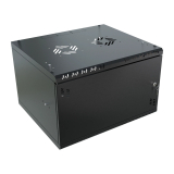 Rack Cabinet 19" 6U, 450mm, Full Door, Black