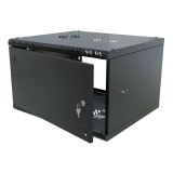 Rack Cabinet 19" 6U, 450mm, Full Door, Black