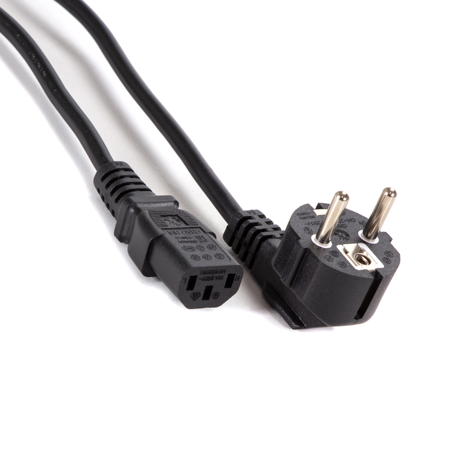 Power Cord C5 EU Plug Black 65cm